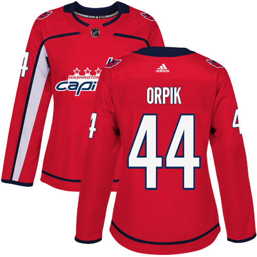 Adidas Washington Capitals 44 Brooks Orpik Red Home Authentic Women Stitched NHL Jersey
